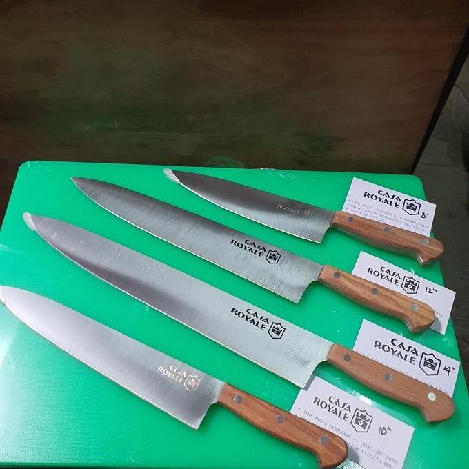 Pisau Chef Deluxe Casa Royale (Iwasaka) Gagang Kayu 8" 10" 12" 14 Inch