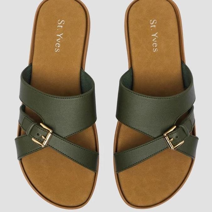 St. Yves Jvmily10 Sandal Wanita Sendal Cewek Hak Rendah Flat Casual Anti Licin Slop By Matahari