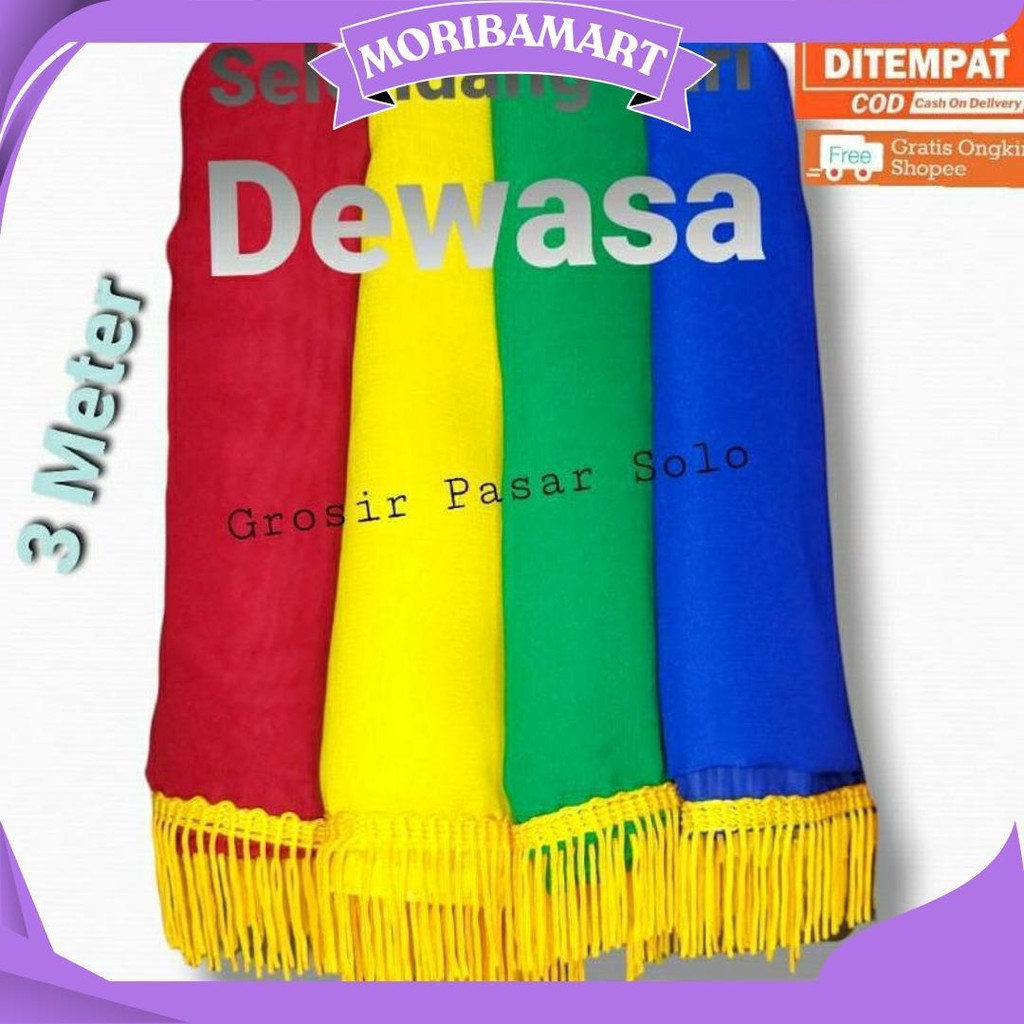 Selendang Tari Dewasa / Selendang Tari Rumbai / Selendang Tari 3 Meter Ori