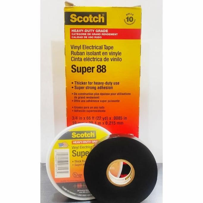 Premium 3M Scotch Super 88 Electrical Tape Heavy Duty Promo
