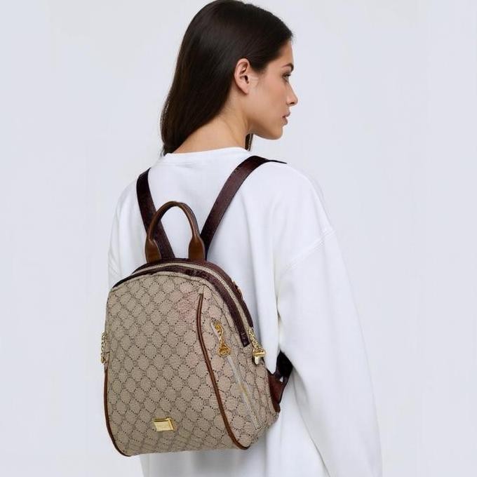 Ransel Andin Kc-048# Tas Ransel Wanita - Backpack Cewek Bahan Kulit Pu Leather Premium Model Terbaru