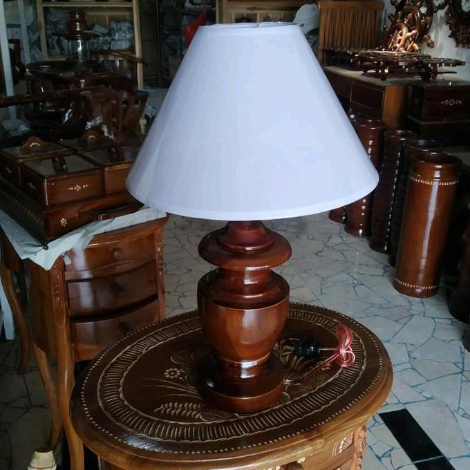 [CUCI GUDANG] lampu tidur lampu hias lampu sudut dari kayu jati