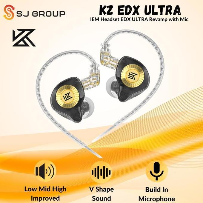 Outx- Kz Edx Ultra Basshead Iem Earphone Hifi With Mic Headphone Headset Handsfree