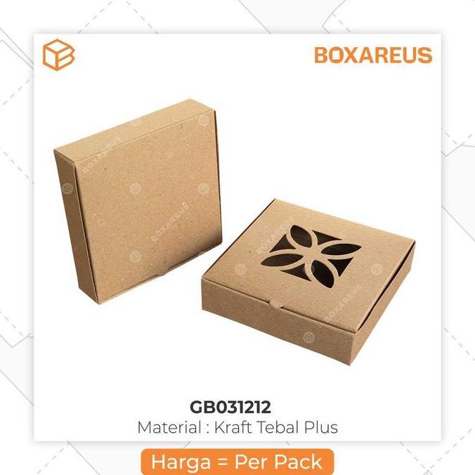 Box Dus Kotak Kemasan, Packaging Masker, Gift Cookies Kue | GB031212 Brown
