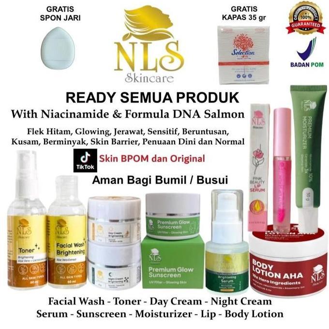 Nls Bpom Formula Dna Salmon Dan Niacinamide Original & Amanah Package Booster Glowing Siang / Malam 