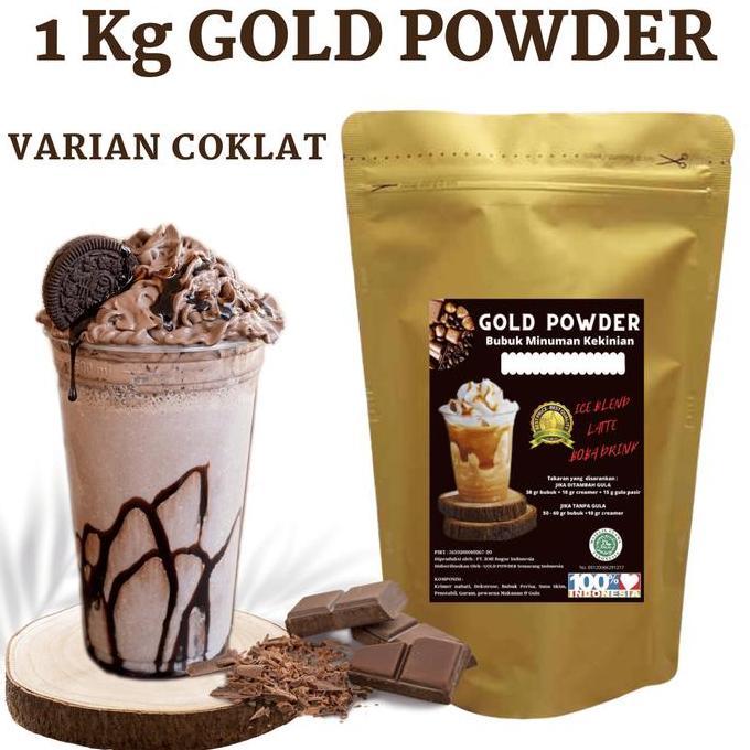 1 KG GOLD POWDER VARIAN COKLAT | CHOCO | BUBUK MINUMAN ES COKLAT | NYOKLAT | SERBUK MINUMAN INSTAN |