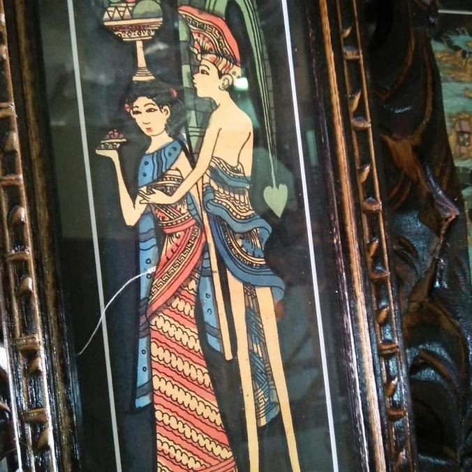 @#@#@#] Lukisan laki wanita Bali membawa gebogan