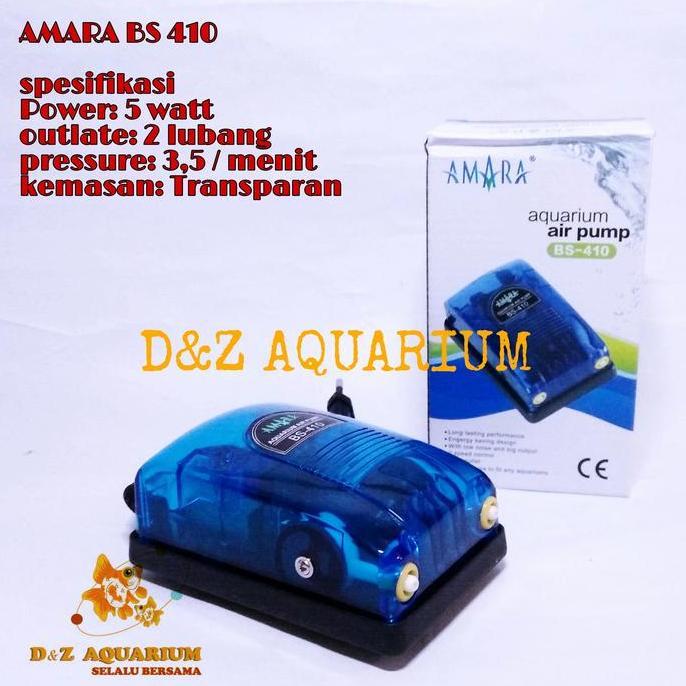 New- Air Pump Aerator Amara Bs 410 Pompa Udara Aquarium Kolam Ikan