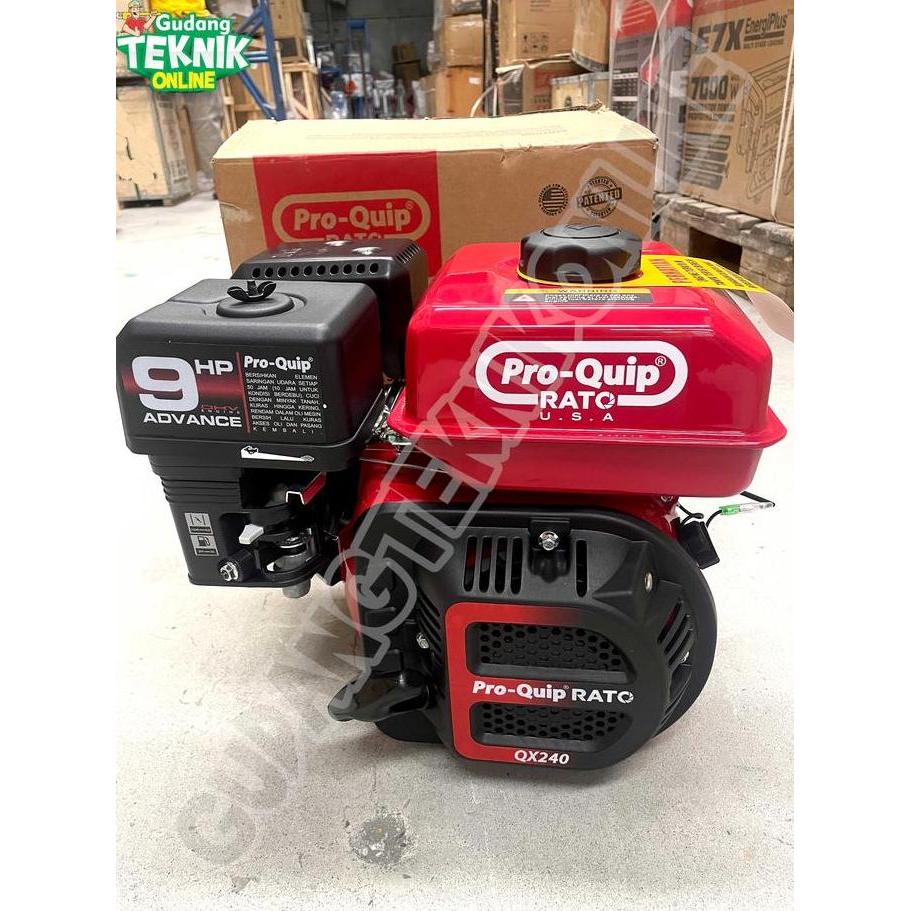 KAULANO Engine Penggerak 9HP PROQUIP QX240 RATO 4T / Engine Bensin Mesin Serbaguna 9 HP 4 Tak Gasoli