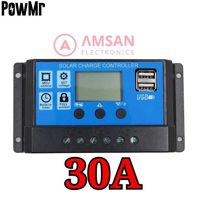 SCC PWM 30A PowMr Solar Charger Controller Diskon