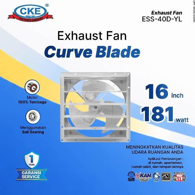 CKE Low Noise Eksos Fan ESS-40D 16 Inch Eksos Gedung