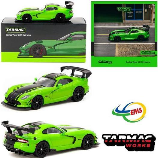 Promo T64G-TL028-GR - Tarmac Works 1/64 Dodge Viper ACR Extreme Green Metallic GLOBAL64 Diskon