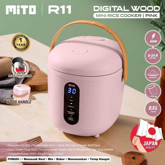 Kit- Mito Rice Cooker Mini R11 Kapasitas 0.5Liter | Rice Cooker Mini Mito R 11 | Mito Rice Cooker R-