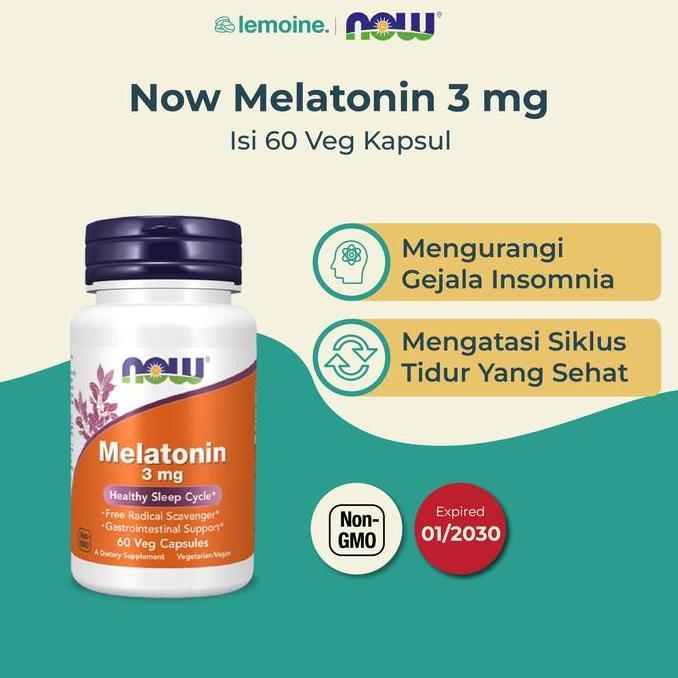 Fastgo- Now Melatonin 3 Mg 60 Caps