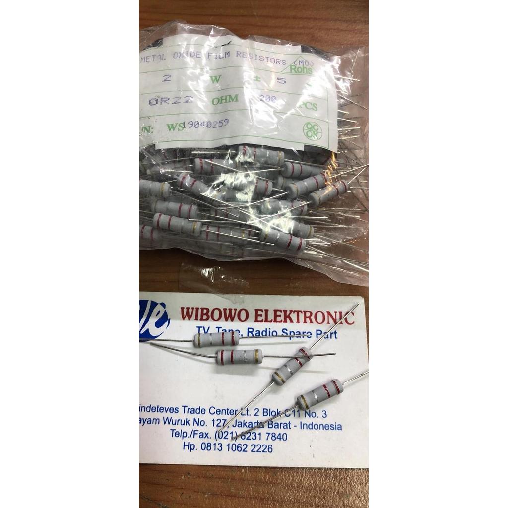 RESISTOR 2WATT 0.22OHM 0R22OHM 0.22 OHM WEK99