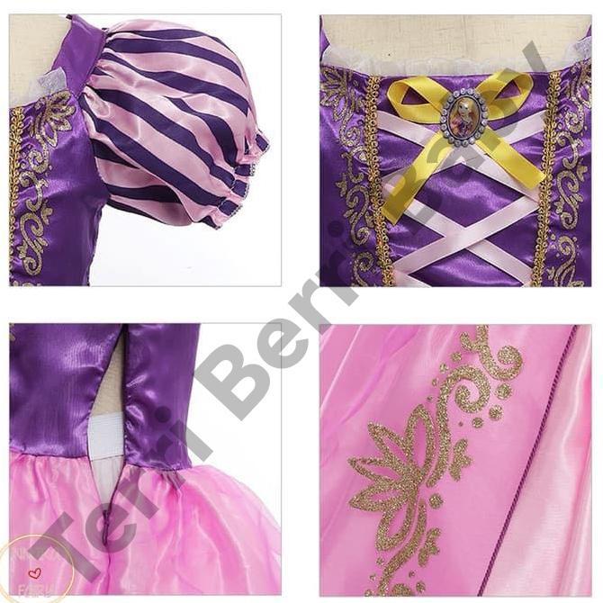 Baju Kostum Cosplay Dress Princess Dres Princes Rapunzel Prinses Rapunsel Costume / Costum / Custom 