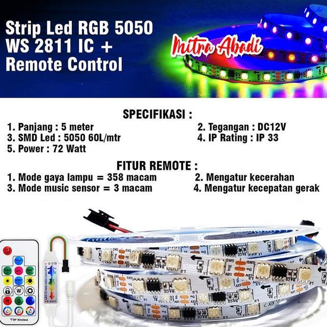 LedStripRgb5050Ws2811/Ws2811/2811Ic Indoor+Remote Control