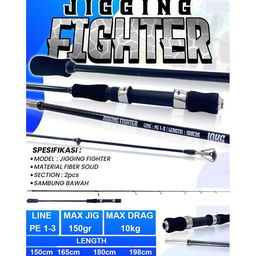 JORAN JIGGING KUSTOM FIGHTER PE 1-3 BAHAN FIBER SOLID
