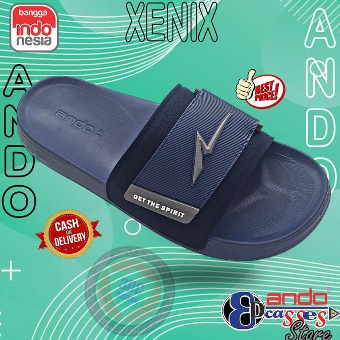 Kasho- Sandal Ando Xenix - Sandal Slide Fashion Casual Pria Desa Ando