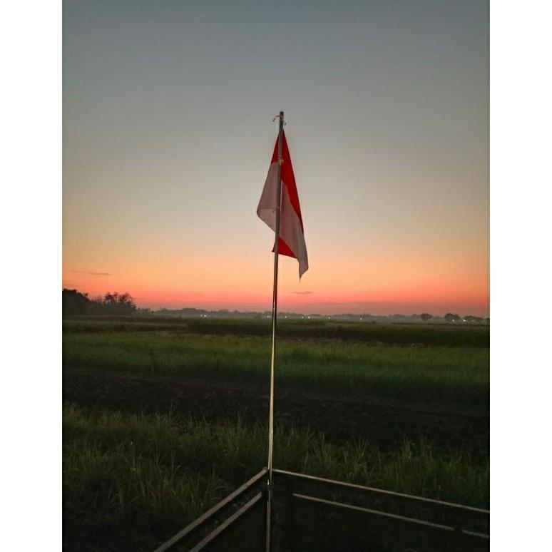 Ready tiang bendera stainless steel 1" panjanjang 3 meter tebal 0.6 17 agustus kemerdekaan indonesia