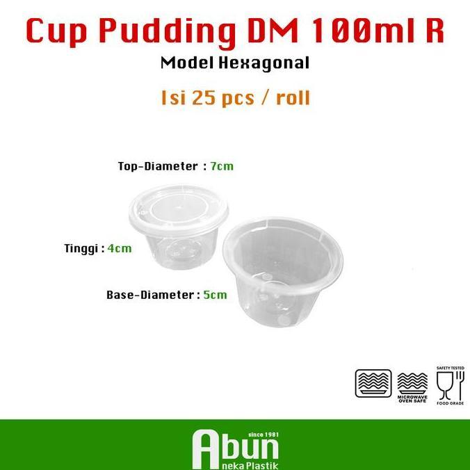 Top- Cup Pudding Dm 100 Ml (R) Isi 25Pcs