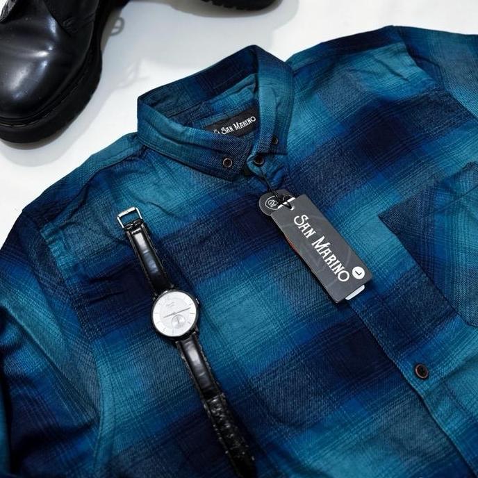 Gntg- Kemeja Flanel Semi Wool Lengan Panjang Unisex Kemeja Pria Dan Nita Motif Kotak