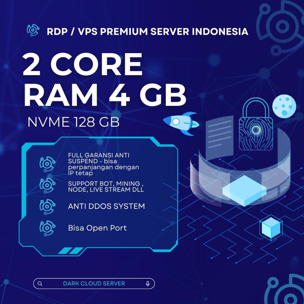 Rdp / Vps Ram 4Gb 2 Core / 2 Vcpu Ram 4 Gb Bulanan Mingguan Harian Murah Windows / Linux Full Admini