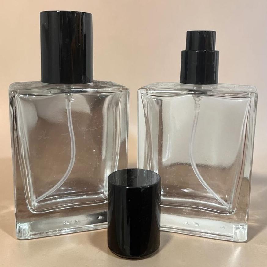 Botol - Hermes 15 Ml Petak | Botol Parfum Kosong Spray Drat Putar [Per Lusin ].