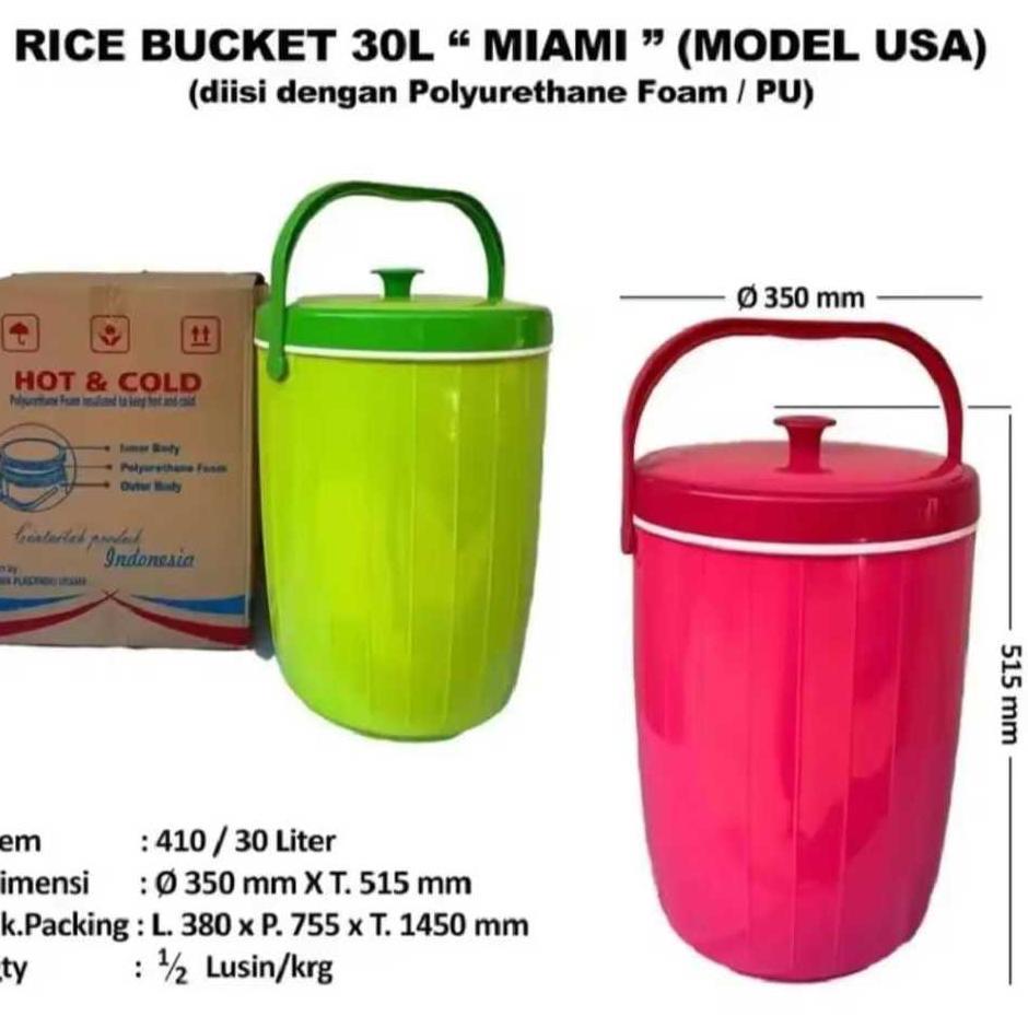 Termos Nasi Nadia Usa 30 Liter/Termos Es/Termos Nasi Jumbo/Termos Es Batu Jumbo/Rice/Ice Bucket