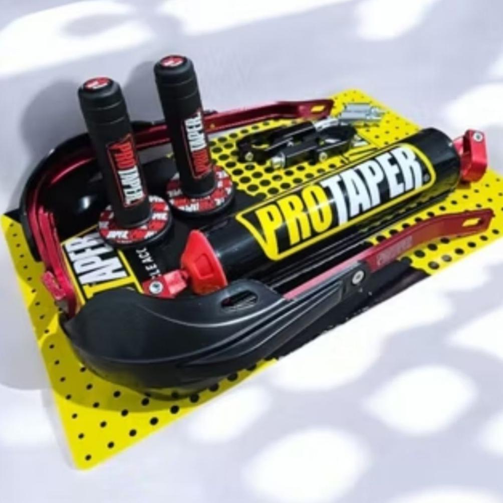 Paket Komplit Handguard Protaper + Busa Palang Stang + Grip Donat Protaper D-Tracker Supermoto KLX B