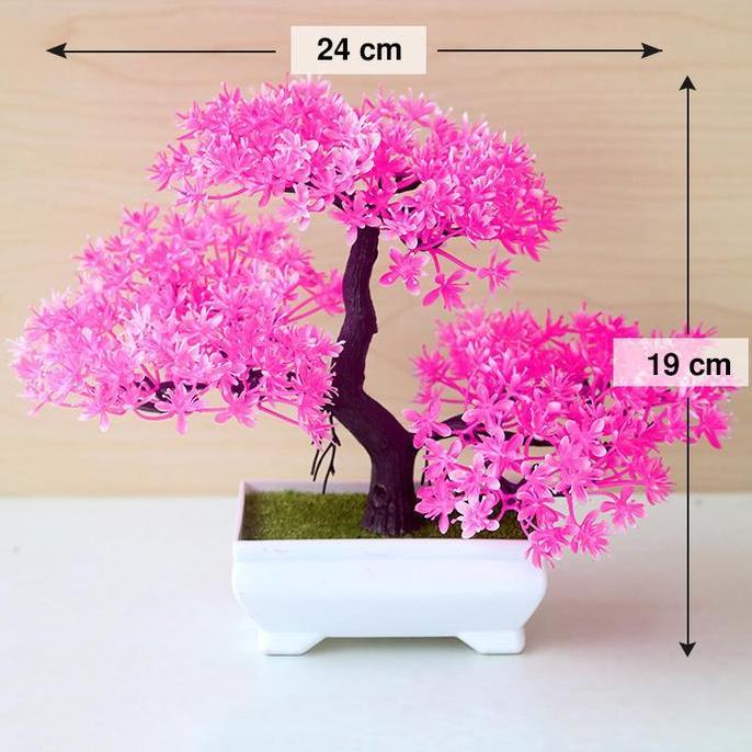 Toko Sanuri - Bunga Plastik Hias Bonsai Pajangan Bunga Tanaman Artifisial