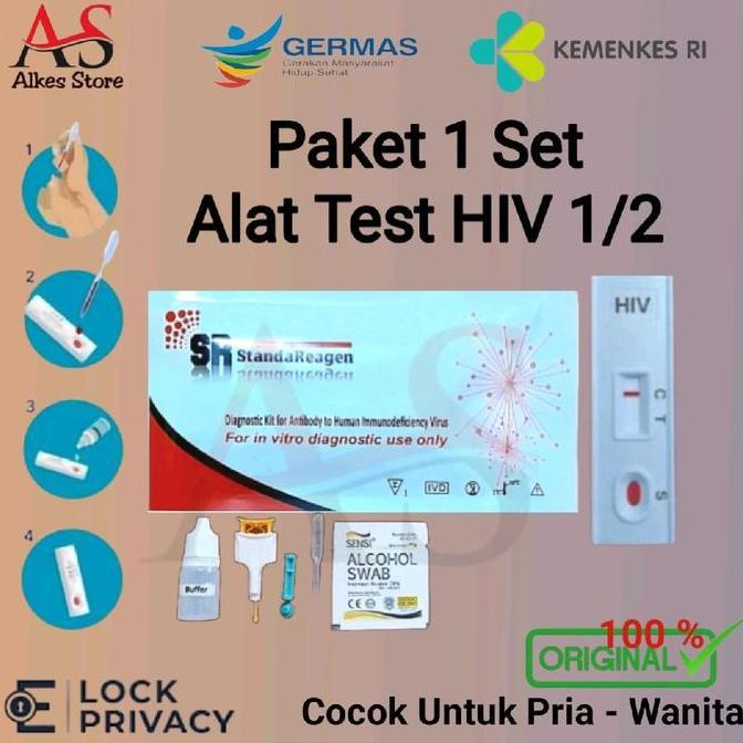 Cunciki5 - Sr, Is, Rapid Test Alat Tes H1V Cassette 1 Set L Alat Untuk Cek Hiv/Aids Standar Klinik