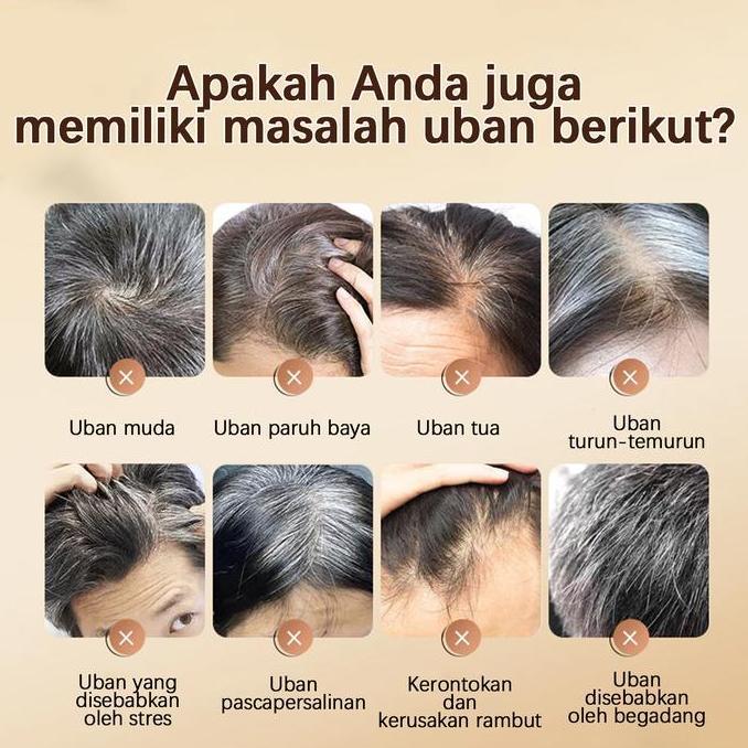 Penghitam rambut uban permanen semir rambut hitam stik pewarna rambut cat rambut hitam permanen penu