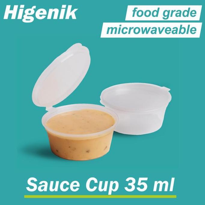 Cup Sauce 35 ml Dengan Tutup / Cup Saos Sambal Tempat Saus / Cup Slime