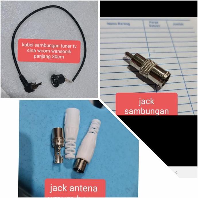 LINEAR KABEL JACK SAMBUNGAN ANTENA OVER JACK TUNER TV MESIN TV WCOM WANSONIK ANALOG DAN DIGITAL STB 