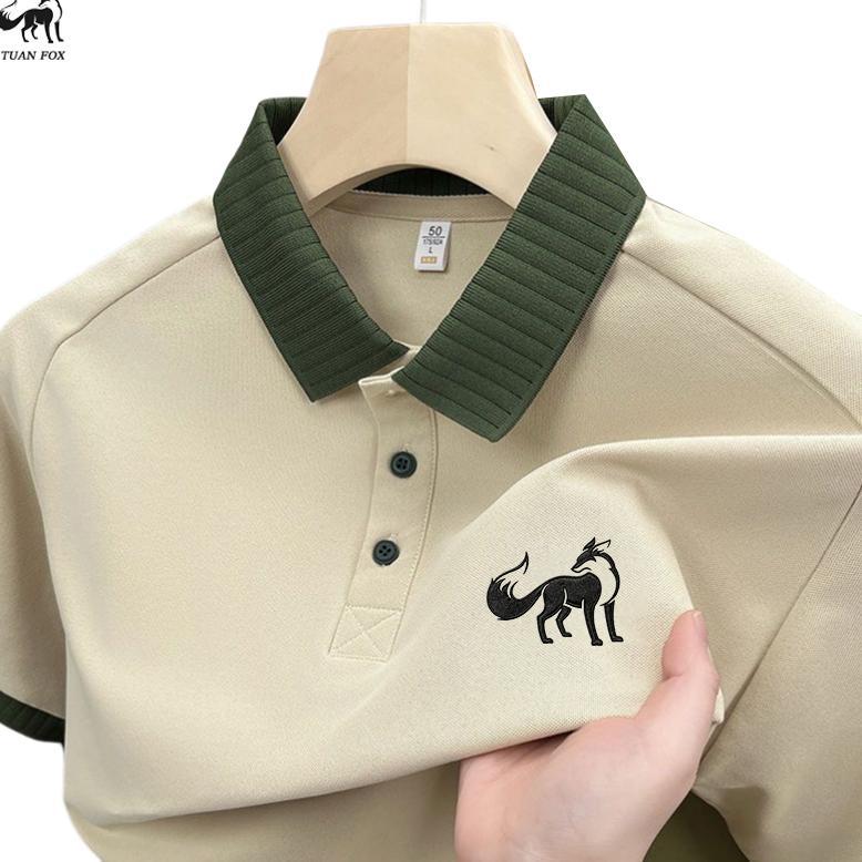 Super Tuan Fox Polo Pria Bordir Kaos Kerah Pria Premium Lembut Tahan Lama  Baju Polo Pria Original 1