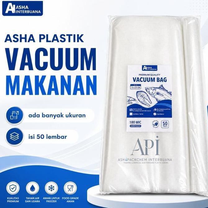 ASHA Plastik Vacuum Makanan EMBOSSED Plastik Vacuum Sealers Bag Isi 50 Lembar