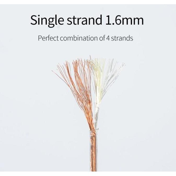 Promo XINHS Single Crystal Copper With Mic / No Mic Earphone IEM Upgrade Cable Kabel IEM IvipQ Disko