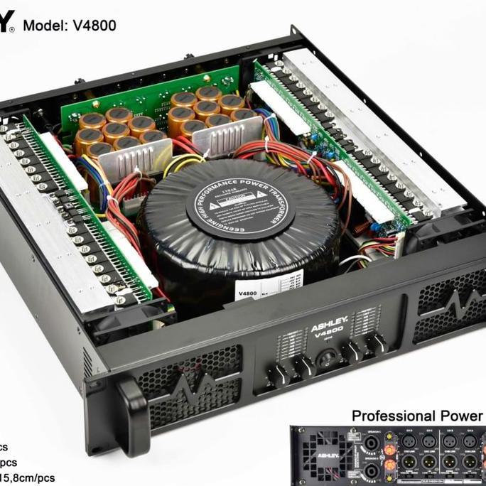 Promo POWER AMPLIFIER ASHLEY V4800 ( 4 CHANNEL ) ORIGINAL Diskon