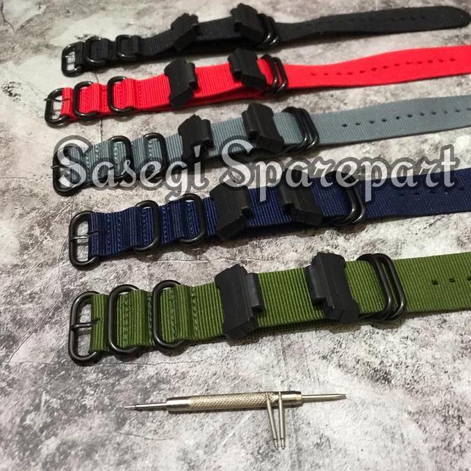 Vintage- Strap Tali Kanvas Nato Canvas Casio G-Shock Adapter Konektor Gshock
