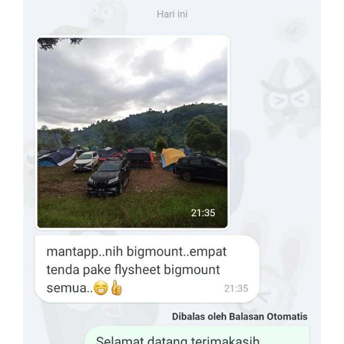Terbaik FLYSHEET, 4X6,M, kenopi,19 lubang (2 warna) Terimakasih