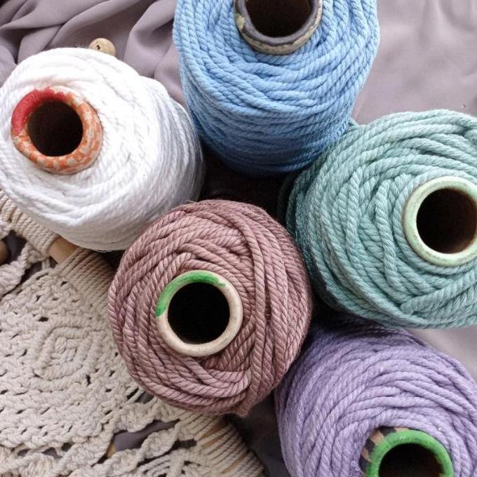 Tali macrame tali benang macrame Grade A  3mm super katun cotton rope  3mm 1kg
