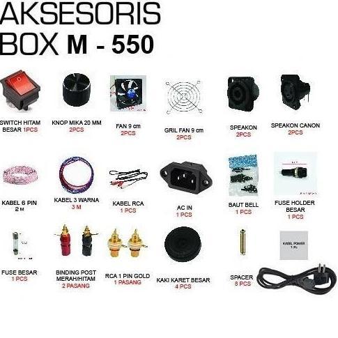 AKSESORIS BOX POWER AMPLIFIER M-550 M 550 PERLENGKAPAN BOX SOUND AUDIO SYSTEM M550 M-550