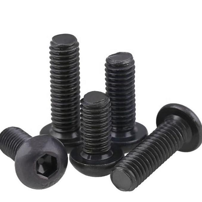 BAUT BUTTON M3 X 45 KUNCI L 2 BAUT PAYUNG STAINLESS 304 HITAM XX27