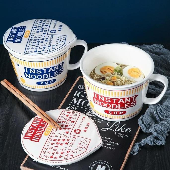NESTIO Mug Keramik Cup Noodle / Gelas Mie Instant unik