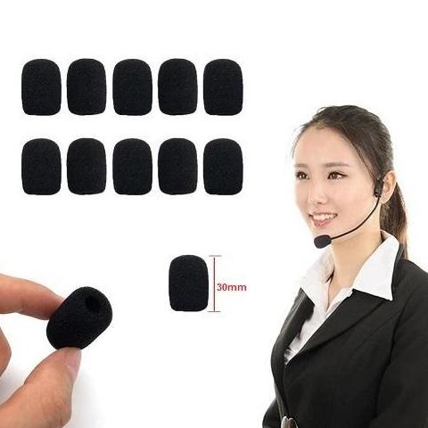 BUSA MIC CLIP ON HEADSET 3CM MICROPHONE WINDSCREEN CONDENSER FOAM SPON MINI KECIL COVER PELINDUNG
