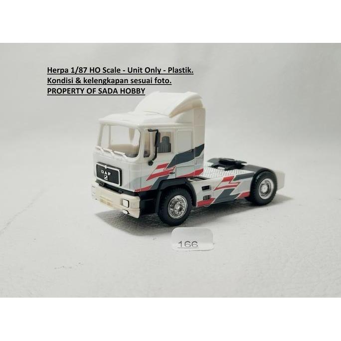 MINIATUR TRUK HERPA 1/87 DAF 19-422 2 AXLE TRACTOR AUSTRIA PUTIH HO SCALE UNIT ONLY S2025