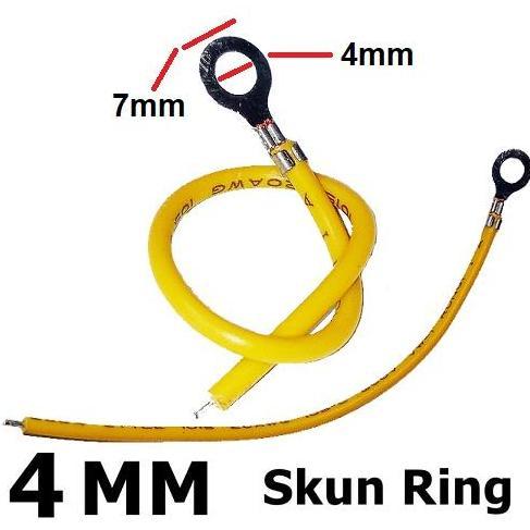 SKUN RING KABEL CRIMP SKUN O LUBANG BAUT M4 4MM AWG 20 600V 105C TERMINAL WIRING KONEKTOR CABLE LIST