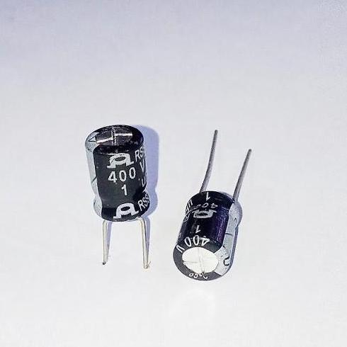 X10 ELCO 1UF 400V 1UF.400V 400V1UF 400V-1UF KAPASITOR CAPACITOR ELKO ELCO 1 MIKRO 400 VOLT HIGH QUAL