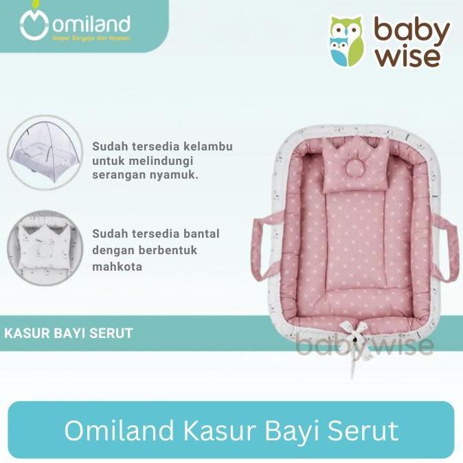 (Good) Omiland Kasur Bayi Serut - Kasur Kelambu Bayi Serut Bantal